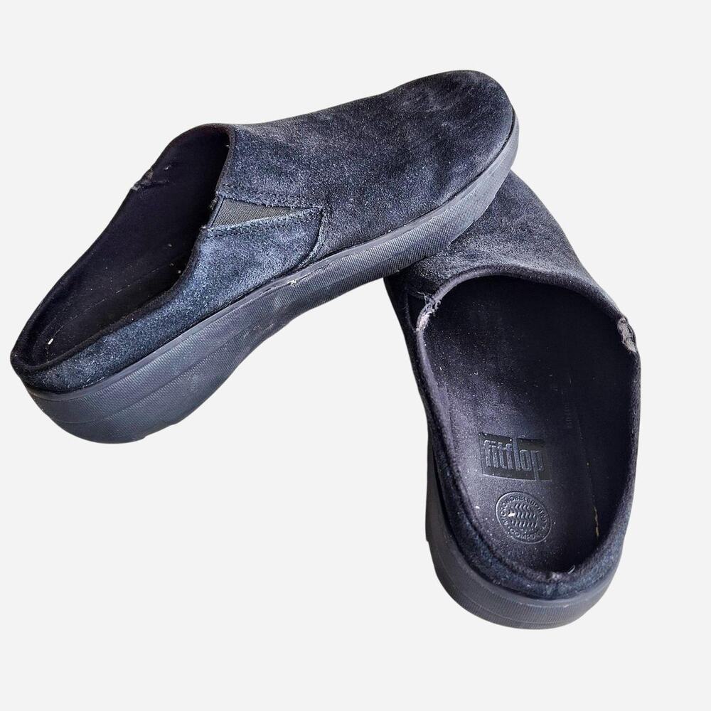 Fitflop loaff black suede mule